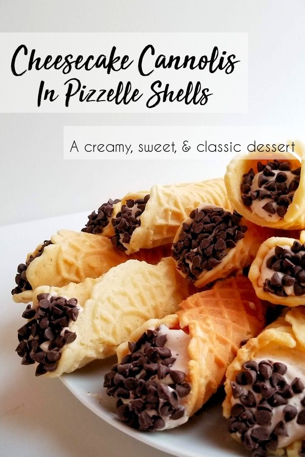 Cheesecake Cannoli in Pizzelle Shells